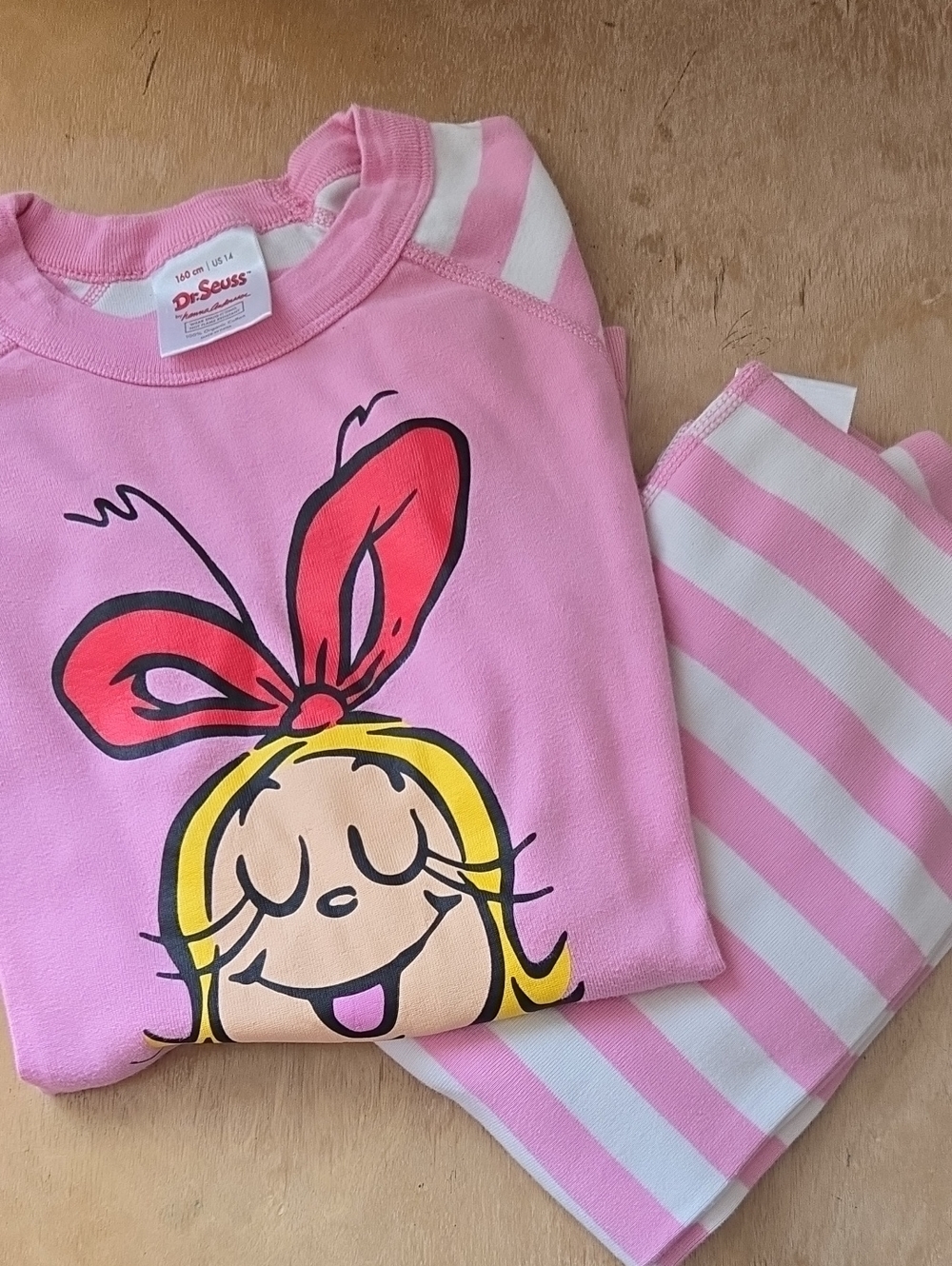 Dr. Seuss Pink, White & Red Girls' Pajama Set In Organic Cotton